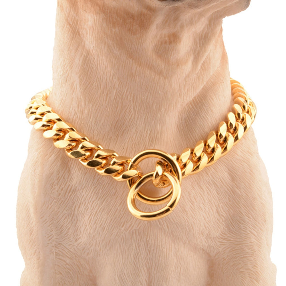 18K Gold Chain Collar for Dogs