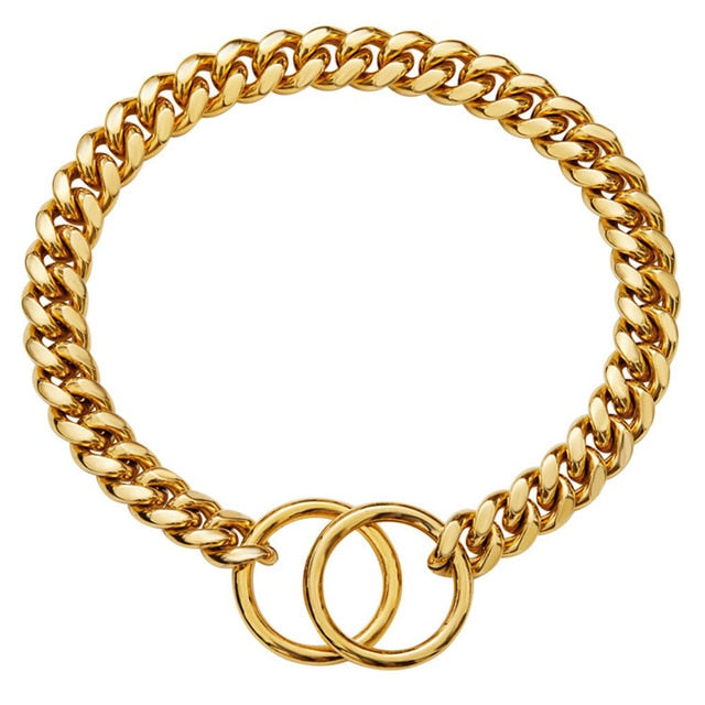 18K Gold Chain Collar for Dogs